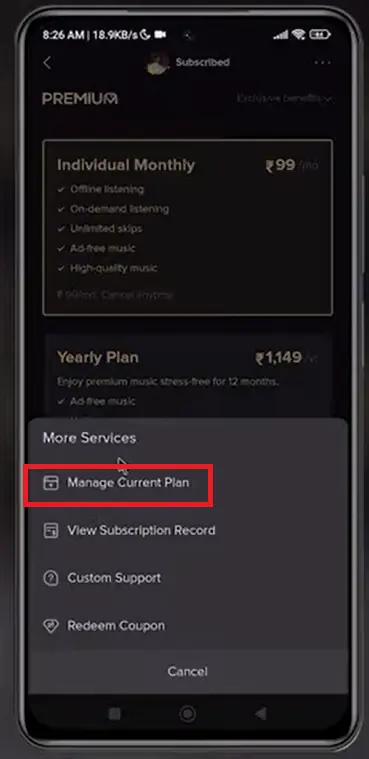 Step 4 How to Cancel Subscription of Resso App